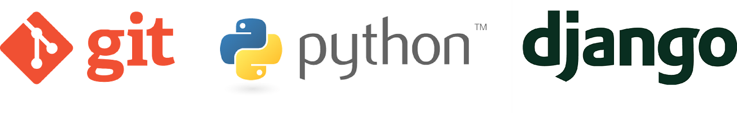 Git, Python, and Django logos.<span
data-label="fig:software-logos"></span>