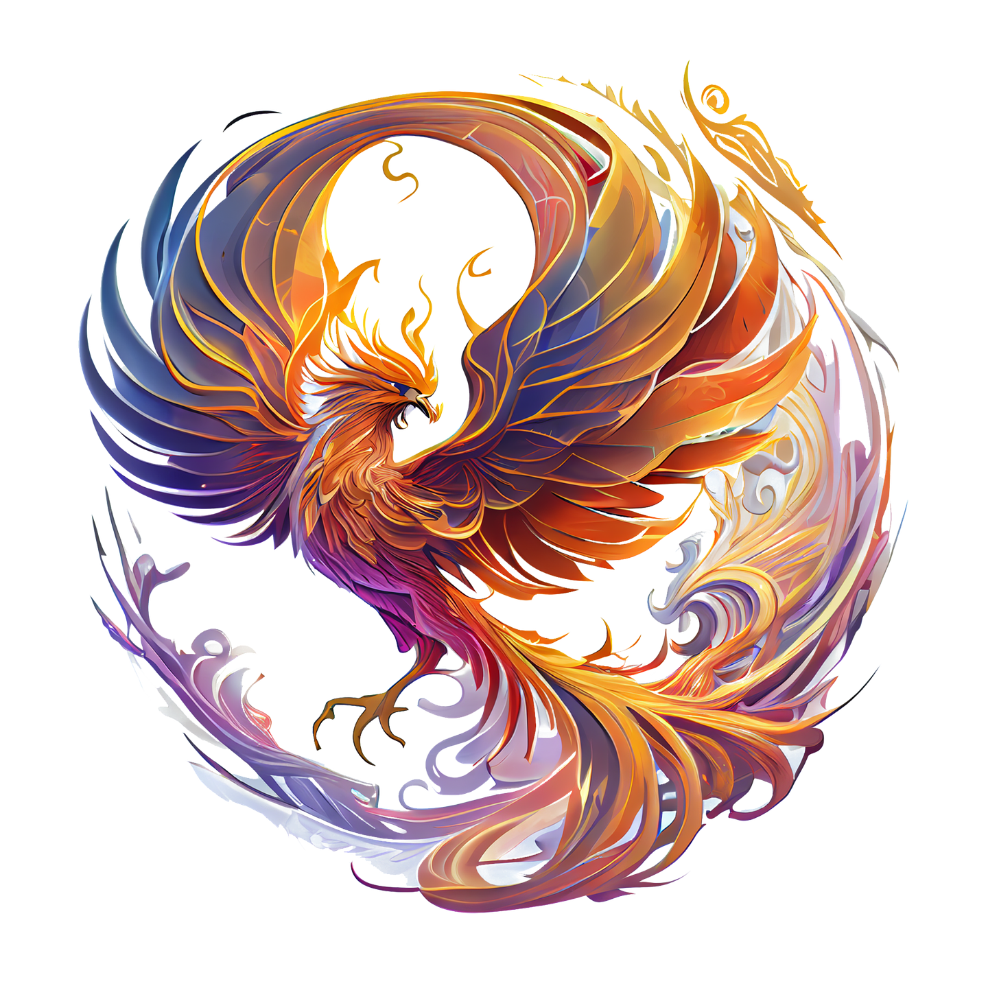 Mystical mythical character Phoenix, phoenix bird on a transparent  background, phoenix logo, generative ai, 22246404 PNG