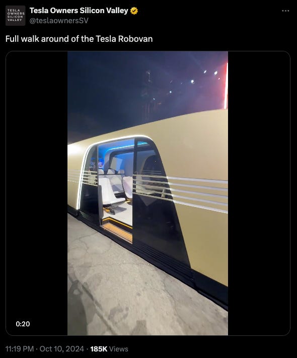 Tesla Unveils The Futuristic Cybercab And Robovan At “We, Robot” Event