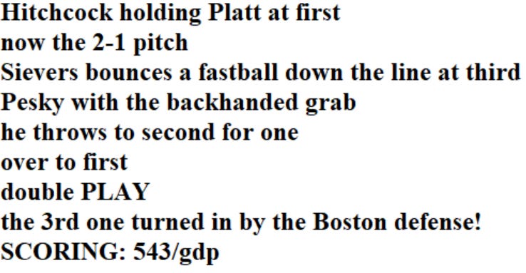 Diamond Mind Baseball Play By Play