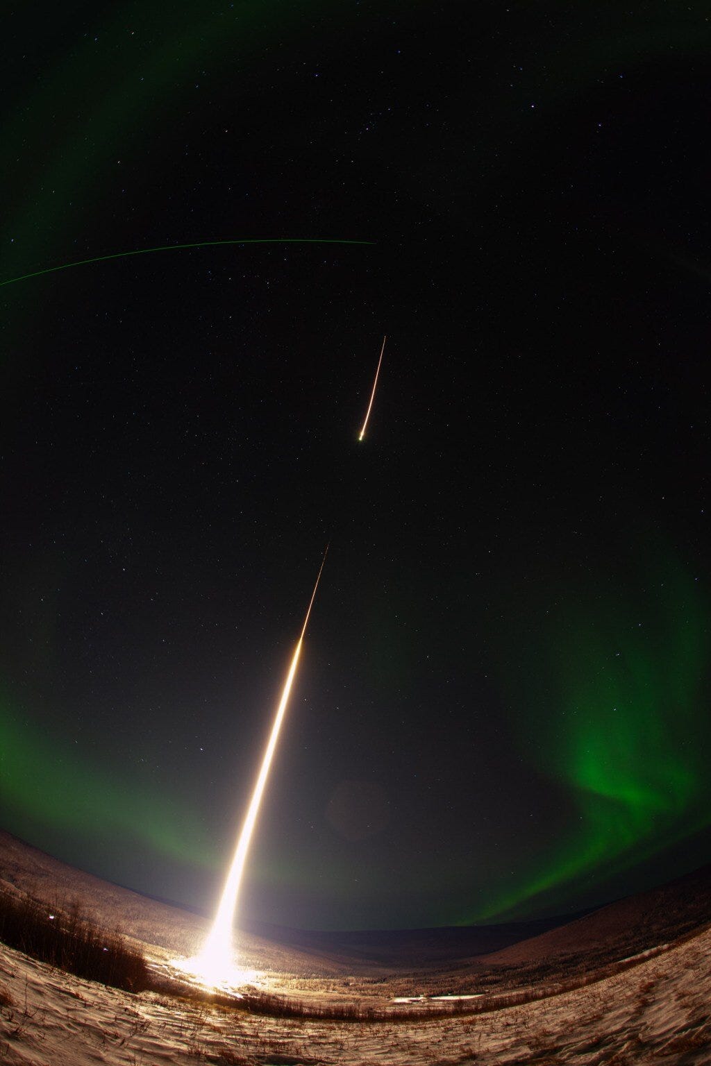 Image: NASA sounding rocket launches into Alaskan aurora