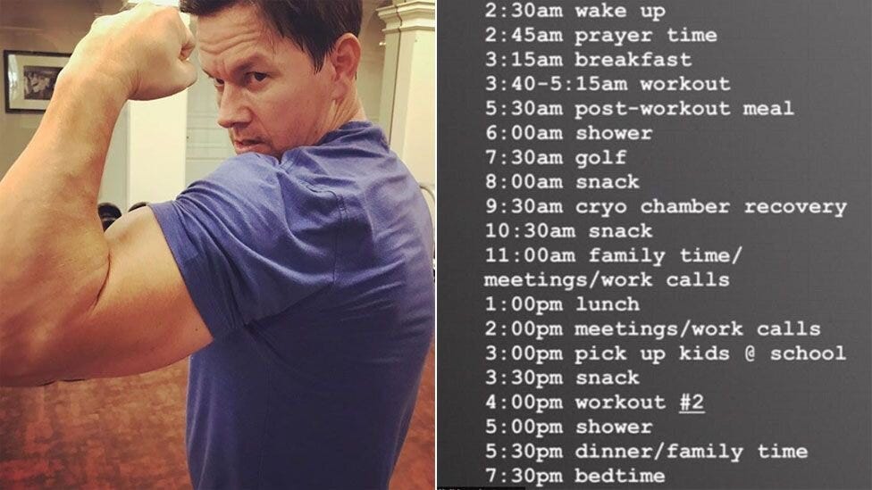 Finding Purpose by Recreating Mark Wahlberg's Daily Routine — D I S C O T H  E Q U E