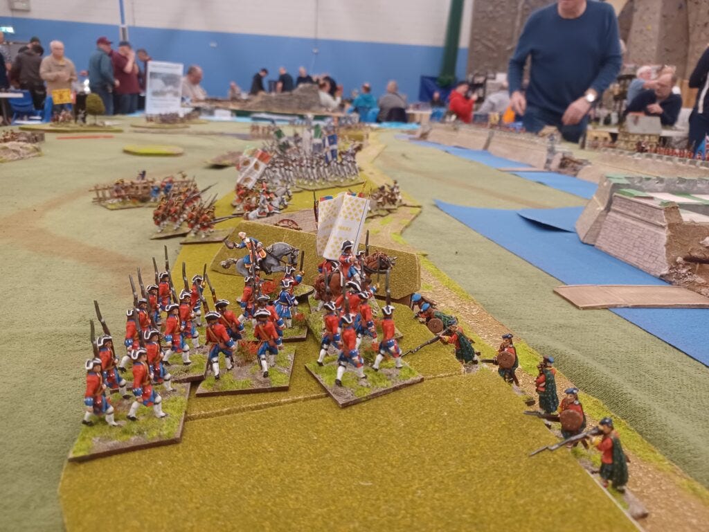 The Jacobite lines are stormed in  a "what-if?" game of the fictional Siege of Louisburg, extending the '45 Jacobite Revolt into North America!