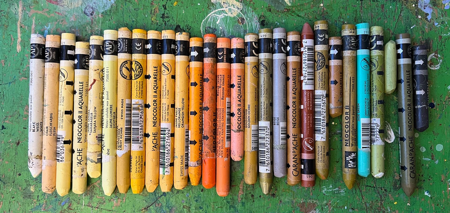 Beth Spencer's Neocolor ii Crayons