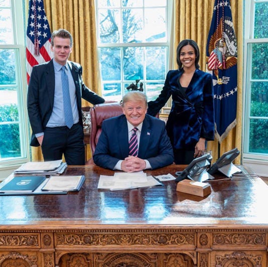 George Farmer was the CEO of the Parler app, widely thought to have helped former US president Donald Trump gain followers after he was removed from Twitter. Photo: @realcandaceowens/Instagram