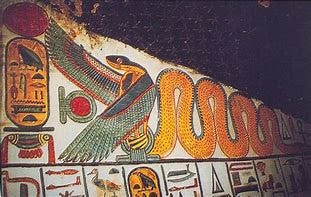 Image result for winged snake ancient mural