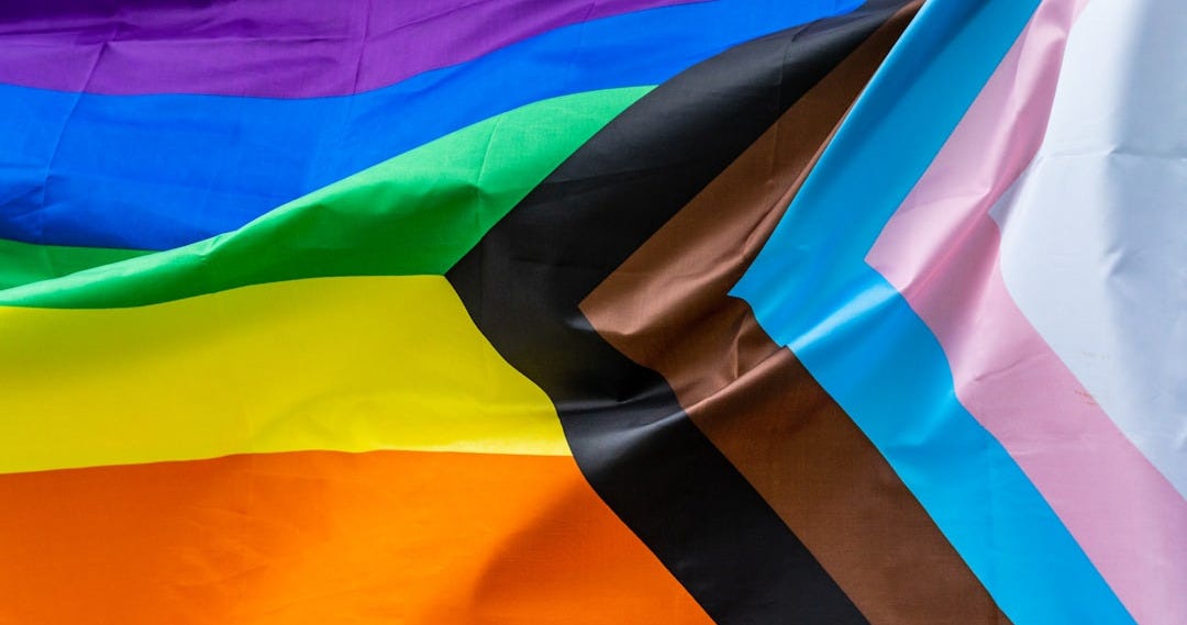 a close-up of some flags