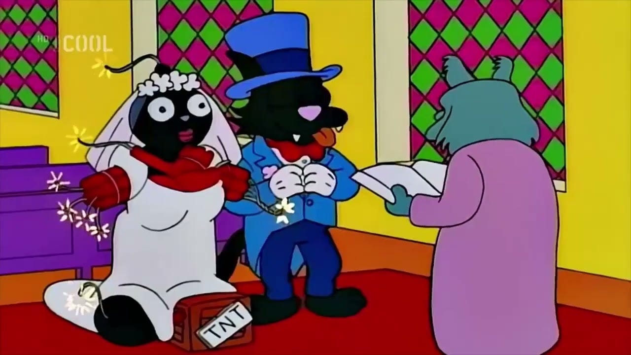 Itchy a Scratchy - Four Funerals and a Wedding (Čtyři pohřby a jedna  svatba) - YouTube