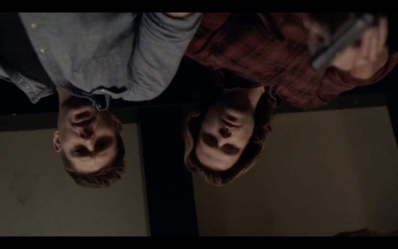 winchester brothers looking down at donatello supernatural