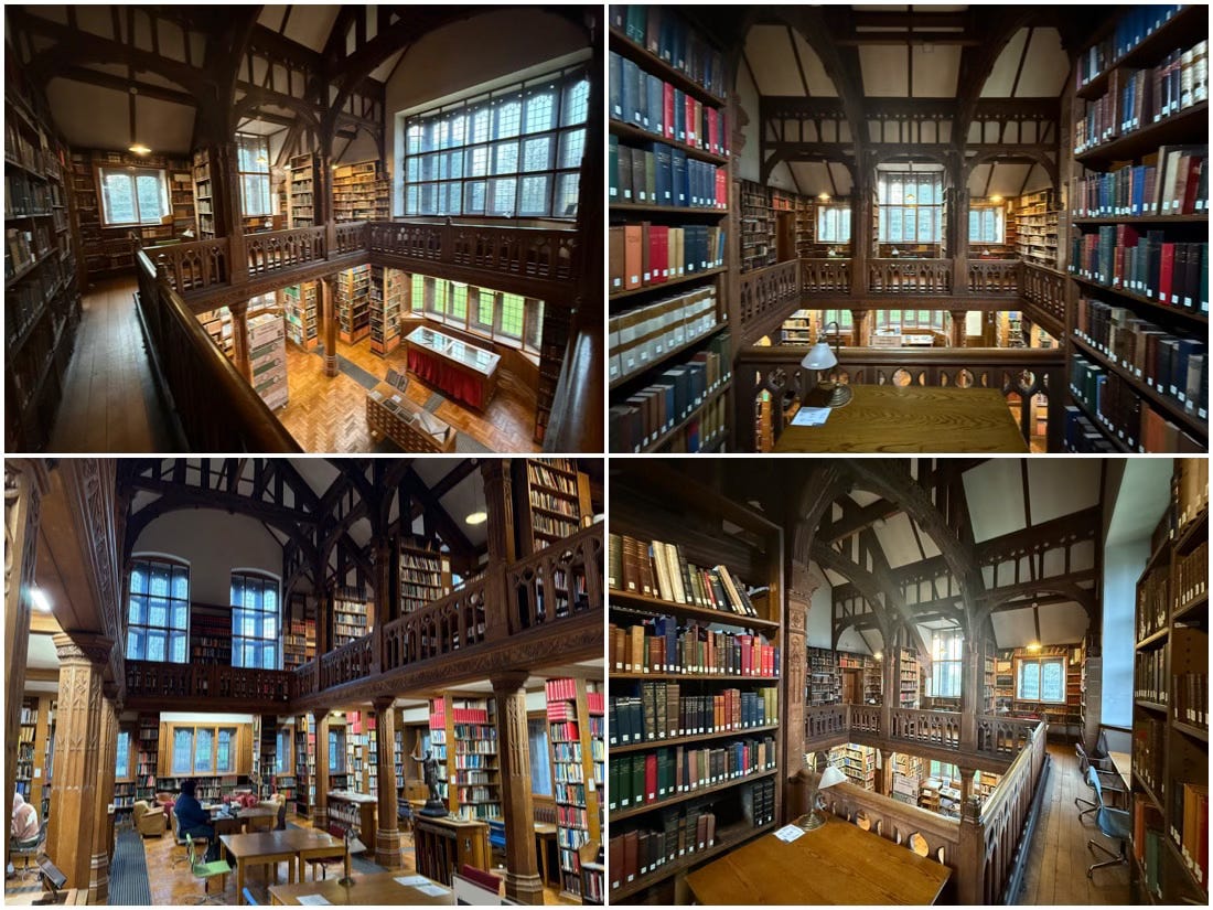 Interior shots of Gladstone's Library