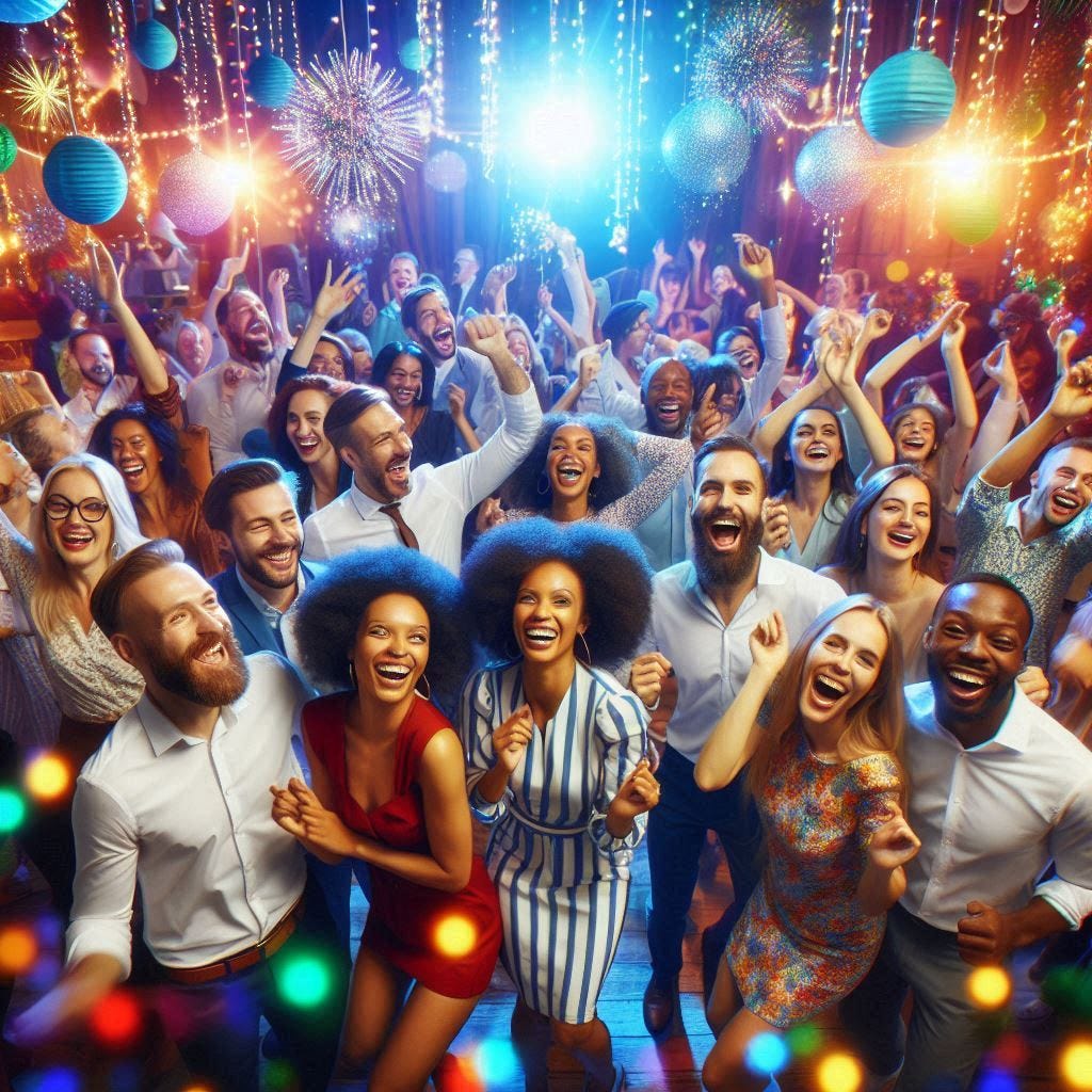 inversores bailando en una fiesta