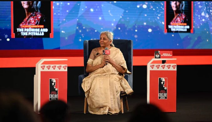 Finance Minister Nirmala Sitharaman at India Today Conclave 2024 