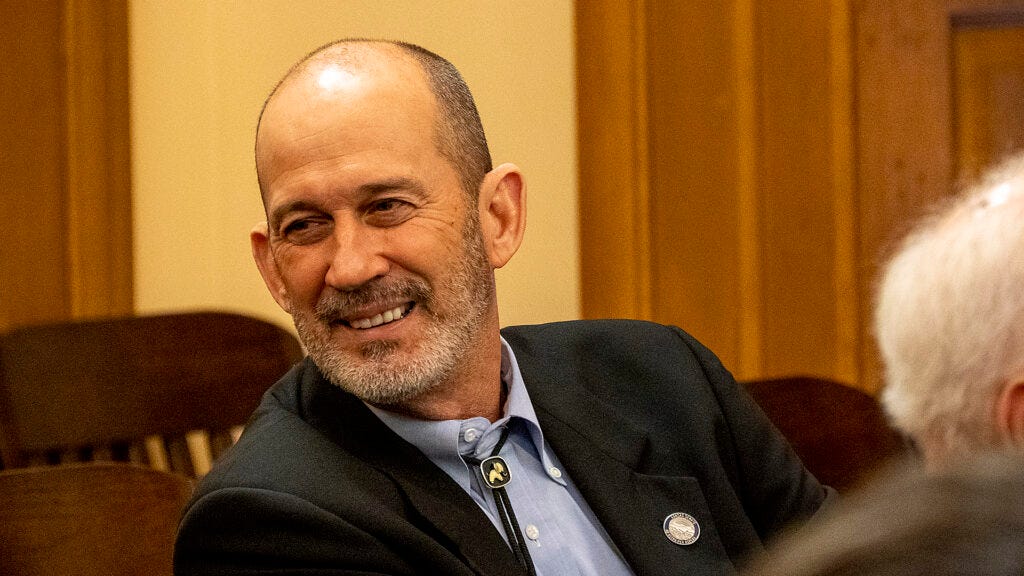Kansas Sen. Mark Steffen, R-Hutchinson, attends a hearing on Feb. 21, 2022, at the Statehouse in Topeka. (Sherman Smith/Kansas Reflector) Kansas Sen. Mark Steffen, R-Hutchinson, attends a hearing on Feb. 21, 2022, at the Statehouse in Topeka. (Sherman Smith/Kansas Reflector)