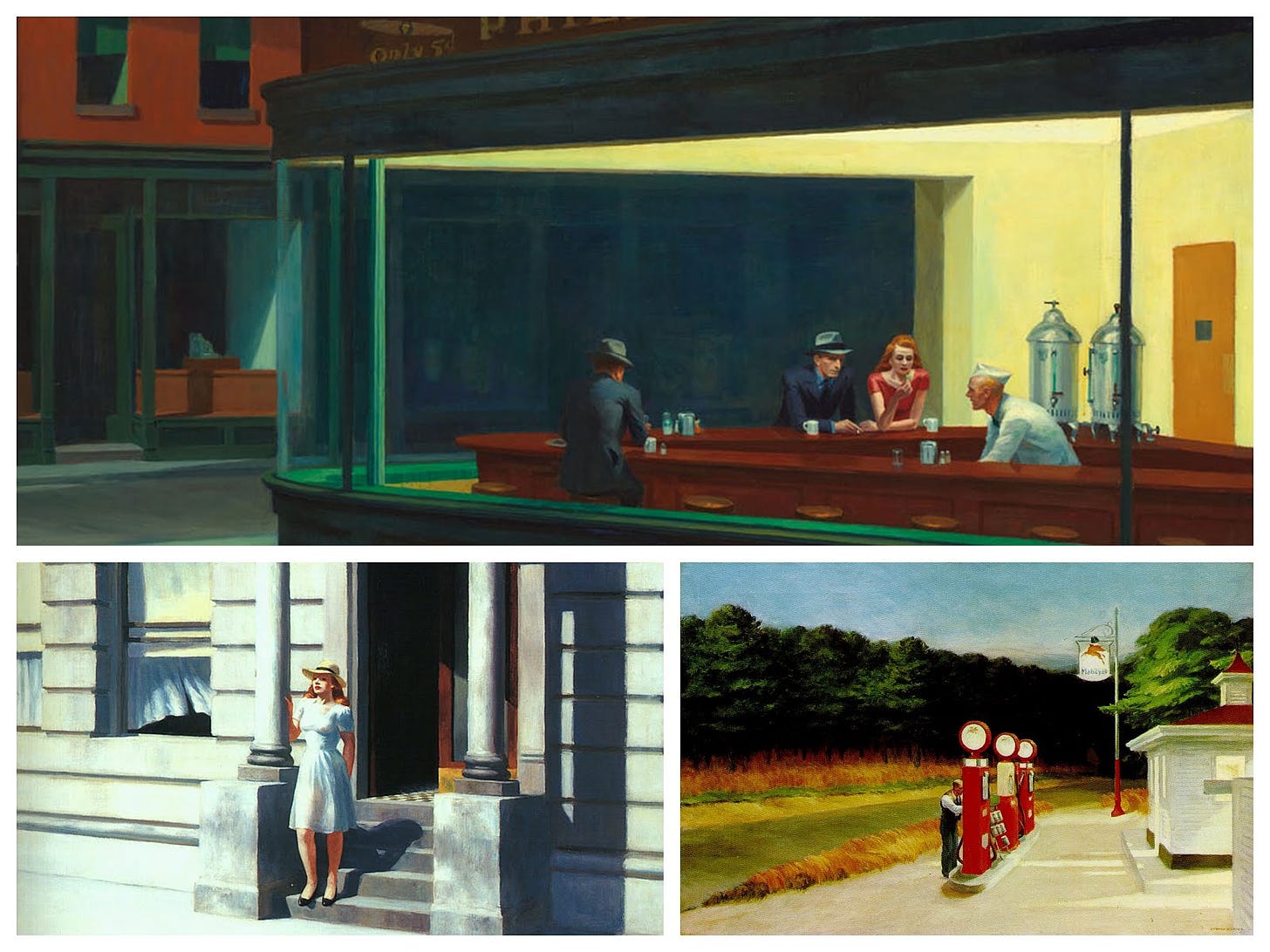 Collage of Edward Hopper Paintings by Edward Hopper - Image Abyss
