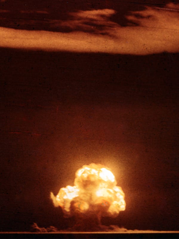 Trinity Test Explosion Color Photo