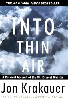 Hardcover Into Thin Air: A Personal Account of the Mount Everest Disaster Book