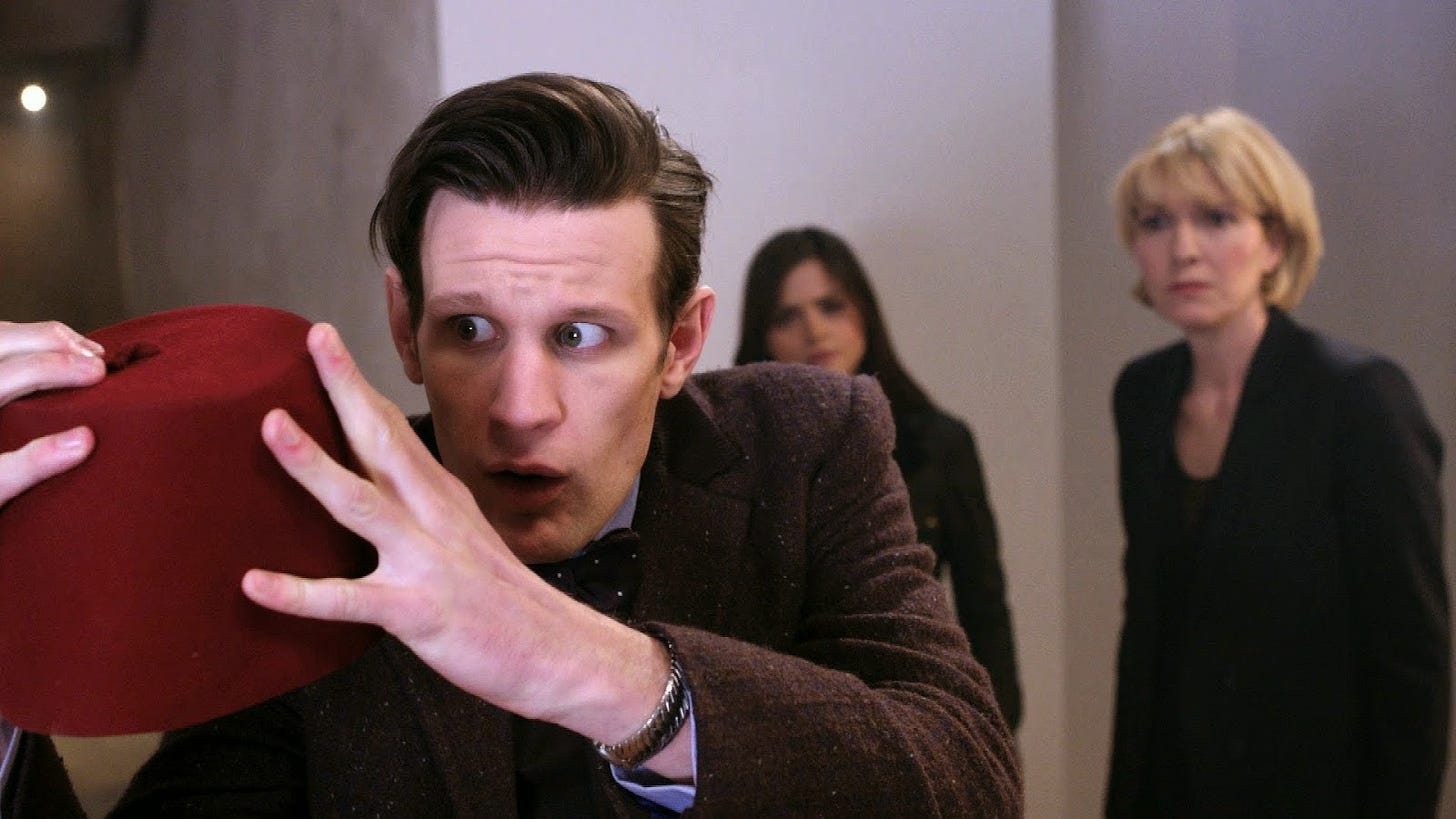 Doctor Who starring Matt Smith, Jenna Coleman, Karen Gillan and Arthur Darvill. Click here to check it out.