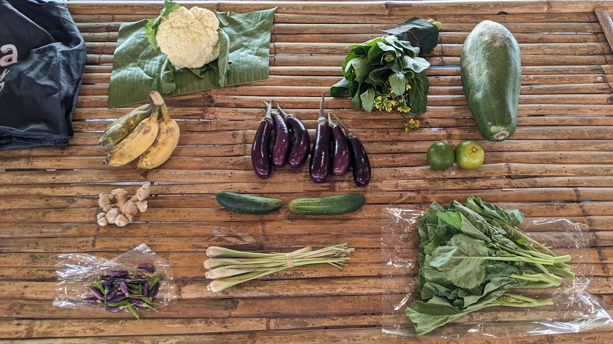 a table of fresh thai produce