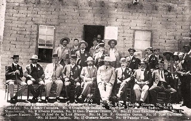 Photograph of notable figures from the Mexican Revolution