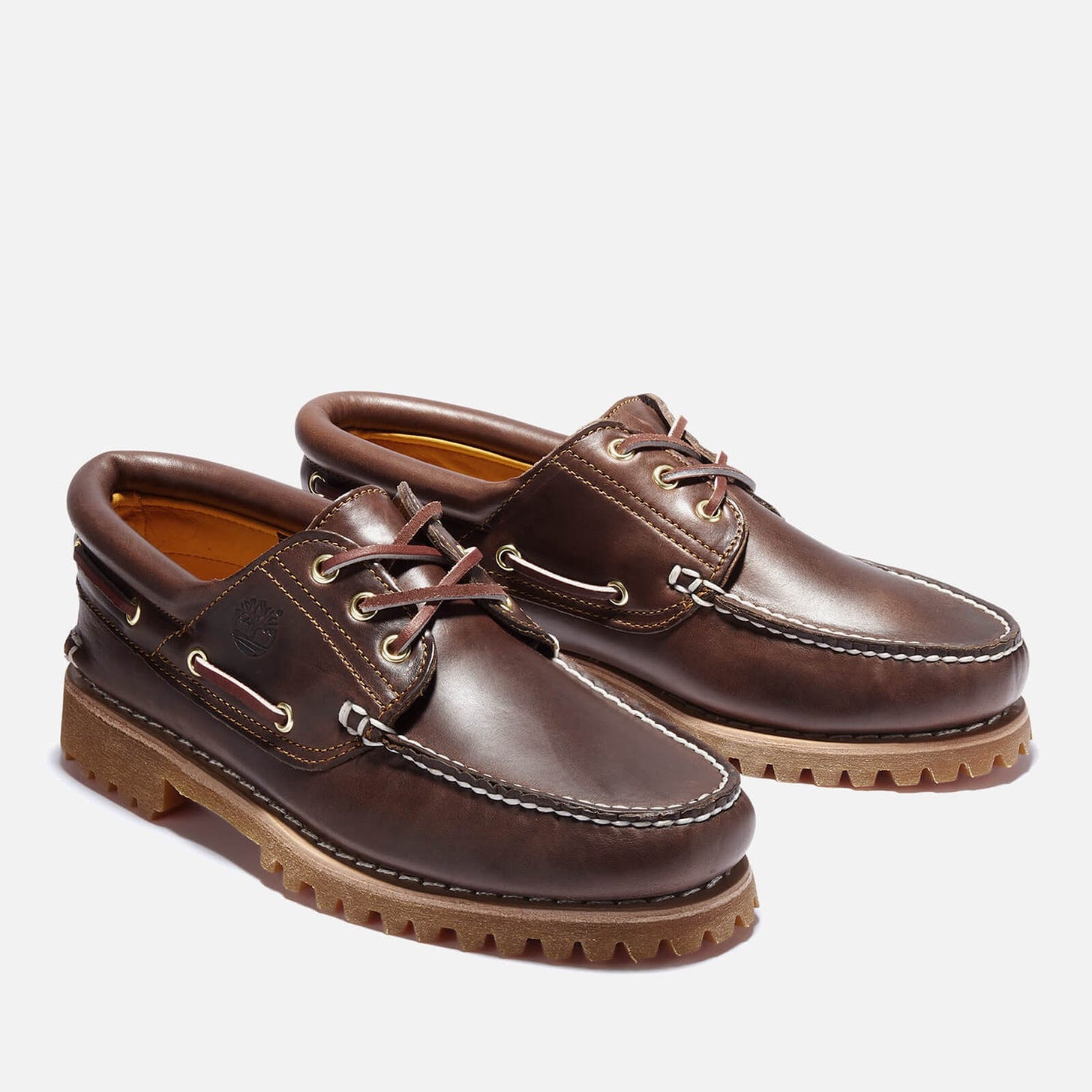 Timberland Men's Authentics 3-Eye Lug Shoes - Mid Brown - UK 7