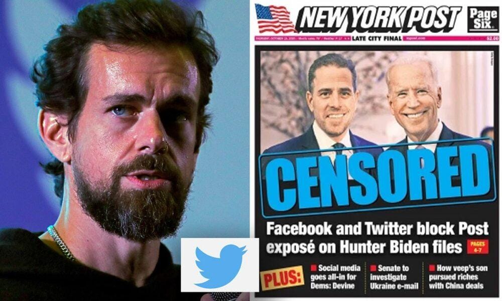 jack dorsey twitter admit blocking biden new york post story error