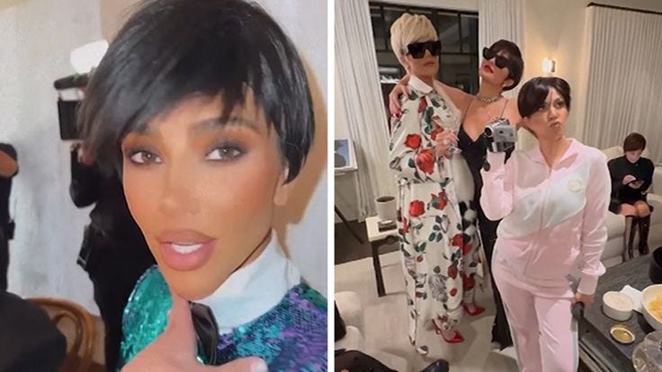 Kardashian Sisters Dress Up As Kris Jenner For Birthday Party ...