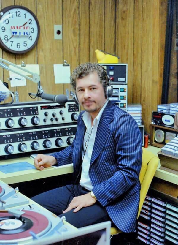 Jim Maxey during his radio days as a discjocky in Texas or South Carolina