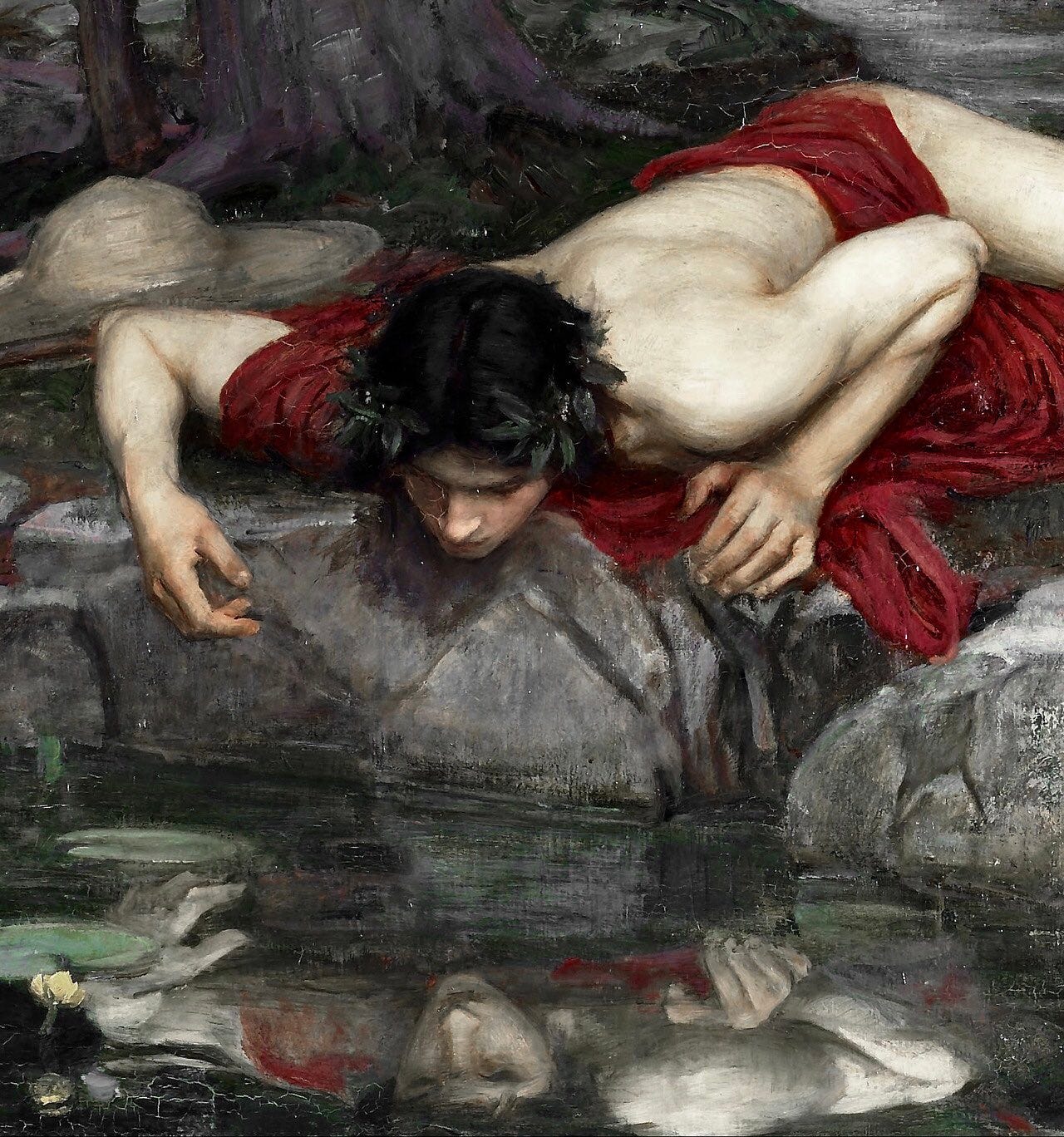 on X: "echo and narcissus (detail), john william waterhouse, 1903.  https://t.co/5u1N02iGEb" / X