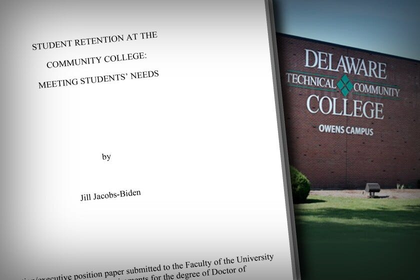 How Do You Retain Community-College Students? Jill Biden Has a Dissertation  for That.