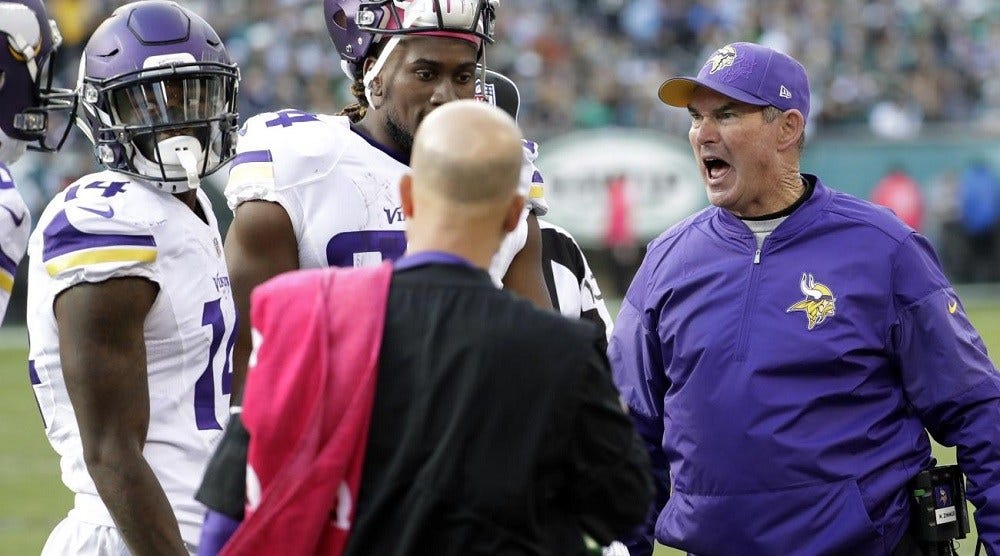 Vikings coach Mike Zimmer refutes stuffed animal abuse allegations 2016 images