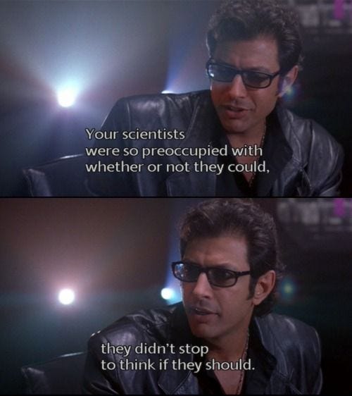 This line by Dr.Malcolm goes to show that these scientists didn't really  think this whole thing throug… | Jurassic park, Jurassic park funny,  Jurassic park quotes