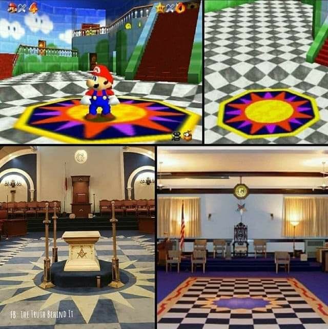 Vision4theBlind on Twitter: "What a coincidence, this floor in Super Mario  64 looks exactly like the floor in a freemason lodge  https://t.co/lhy9a8u2aJ" / Twitter