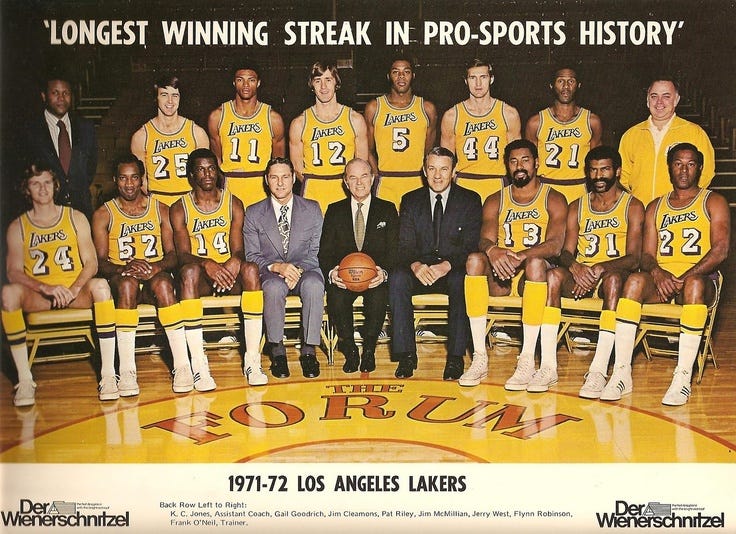 May 7, 1972 -The Los Angeles Lakers defeated the New York Knicks 4-1 in the NBA Finals ...