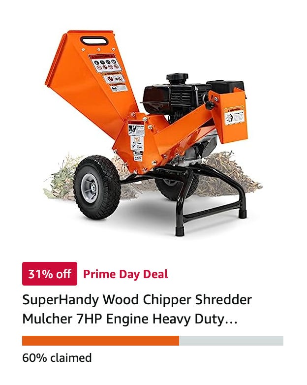 Ad for a wood chipper