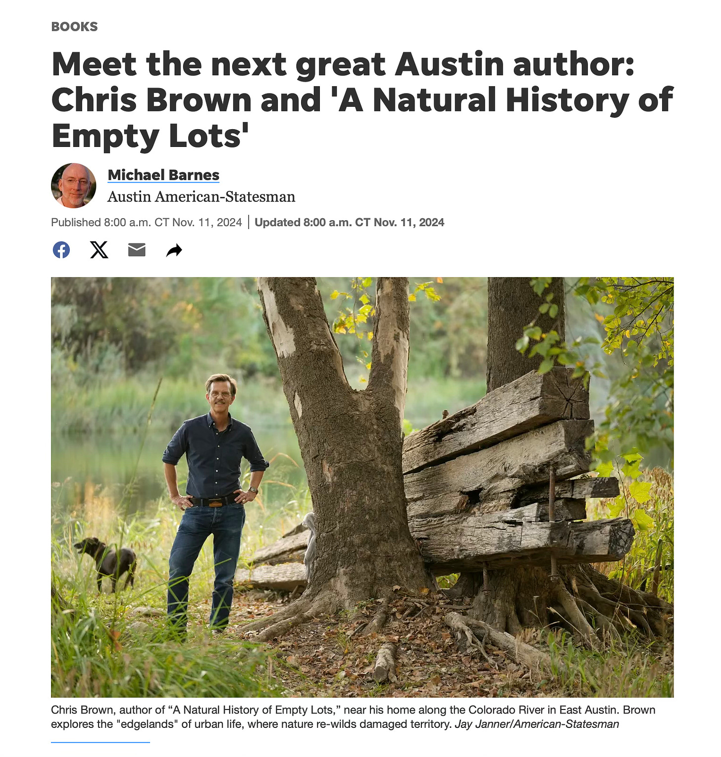 Screenshot from Austin American-Statesman profile