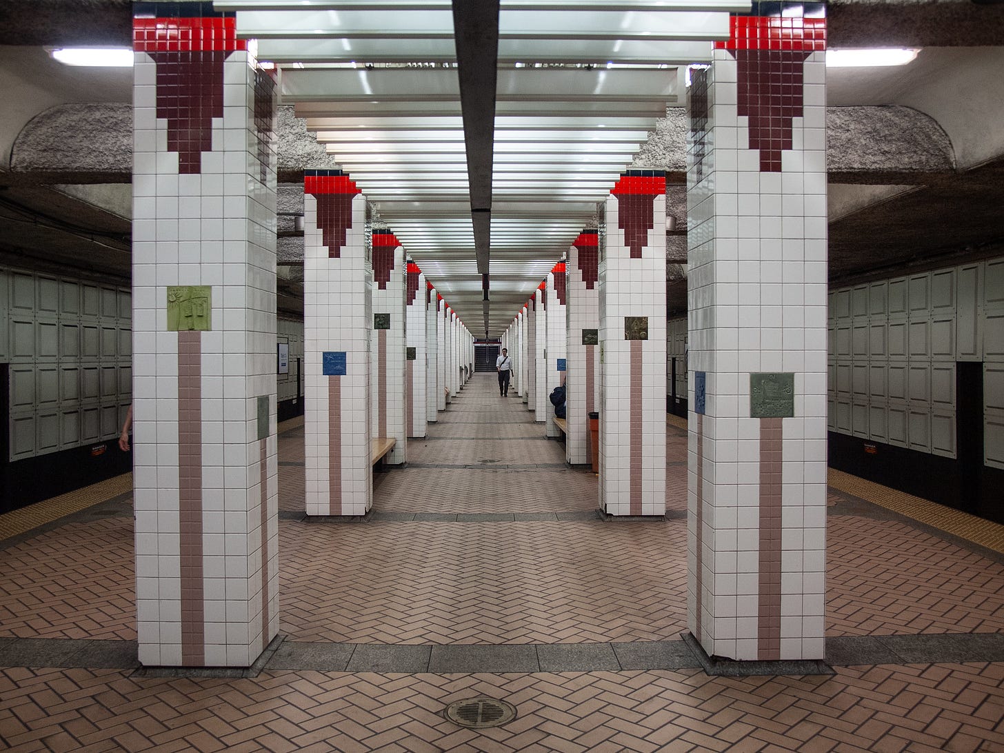 Subway platform, Red Line in Boston, MA