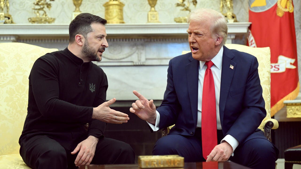 From handshake to meltdown as Trump and Zelensky clash