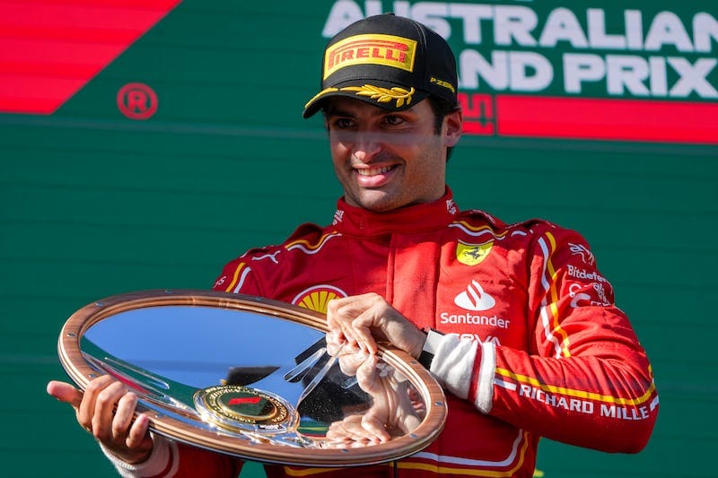 Carlos Sainz wins Australian Grand Prix as Max Verstappen suffers shock  early exit