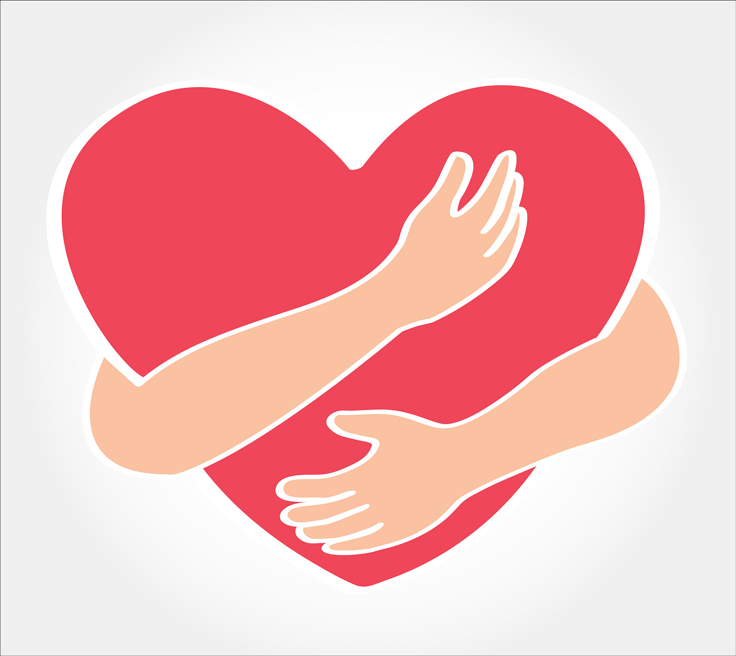 hug the heart 532151 Vector Art at Vecteezy