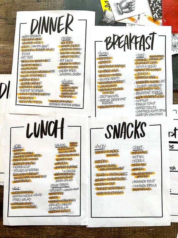Meal Prep Planning Pack from Tracy Benjamin of Shutterbean.com- Find the printables on Etsy!