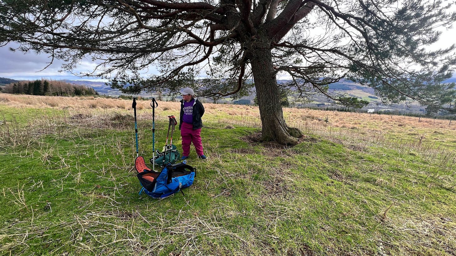 Stopping for a break and remove waterproof jackets!