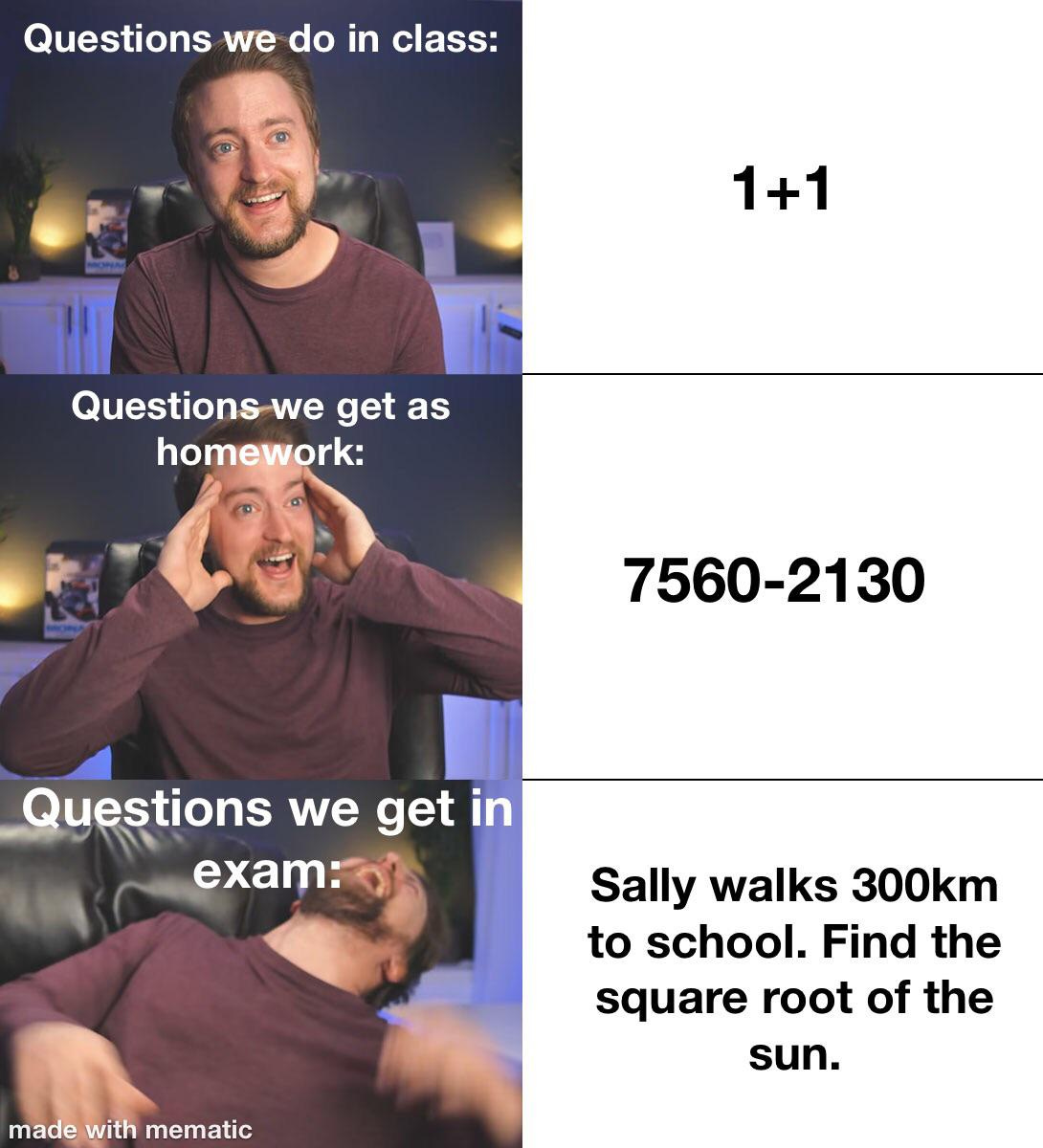 All the blame goes to the teacher : r/memes