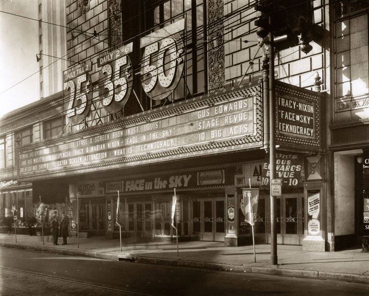 TBT Exterior of the Fabulous Fox Theatre 1933 St. Louis, MO | Classic movie  theaters, Fabulous fox, Night life