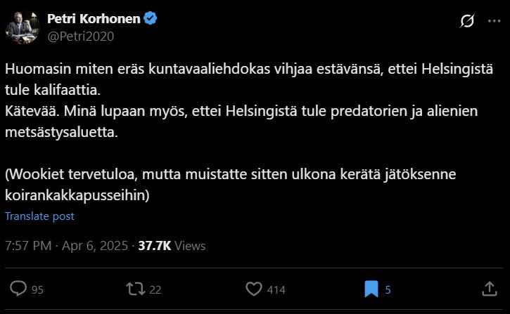 Korhonen ei ainoastaan vertaa muslimeja Tähtien sodan wookieihin, vaan myös vähättelee sharia-lain olemassaoloa ja uhkaa – uskonnollista teologian maanpäällistä helvettiä, jota sadat miljoonat ihmiset, erityisesti vähemmistöt, kokevat maailmassa. Korhonen ei ainoastaan vertaa muslimeja Tähtien sodan wookieihin, vaan myös vähättelee sharia-lain olemassaoloa ja uhkaa – uskonnollista teologian maanpäällistä helvettiä, jota sadat miljoonat ihmiset, erityisesti vähemmistöt, kokevat maailmassa.