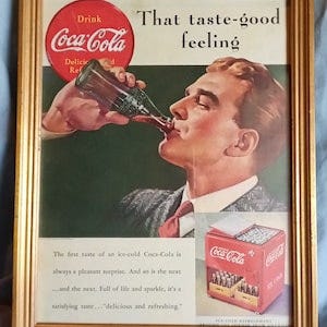 Framed Coca Cola Ad - Etsy
