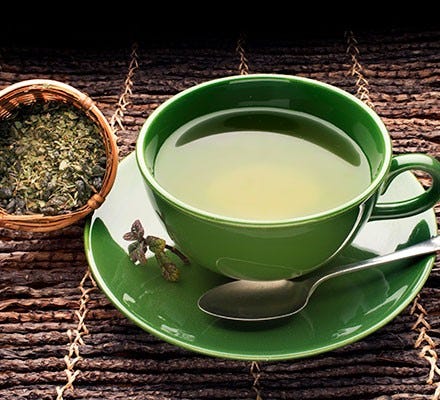 A cup of green tea