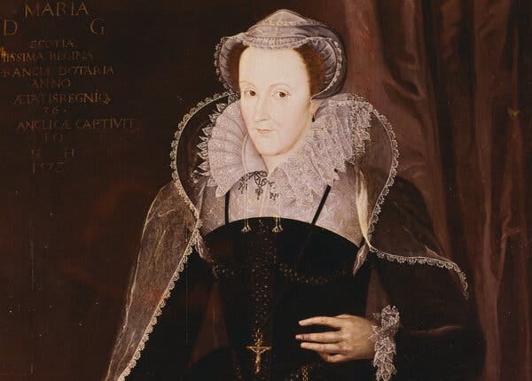 Mary, Queen of Scots, fled Scotland after being forced to abdicate in 1567 but then spent 19 years as a prisoner in England.