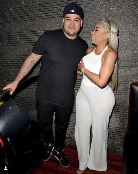 rob kardashian with blac chyna image