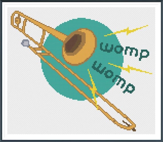 Sad Trombone Meme womp Womp Funny Cross Stitch - Etsy