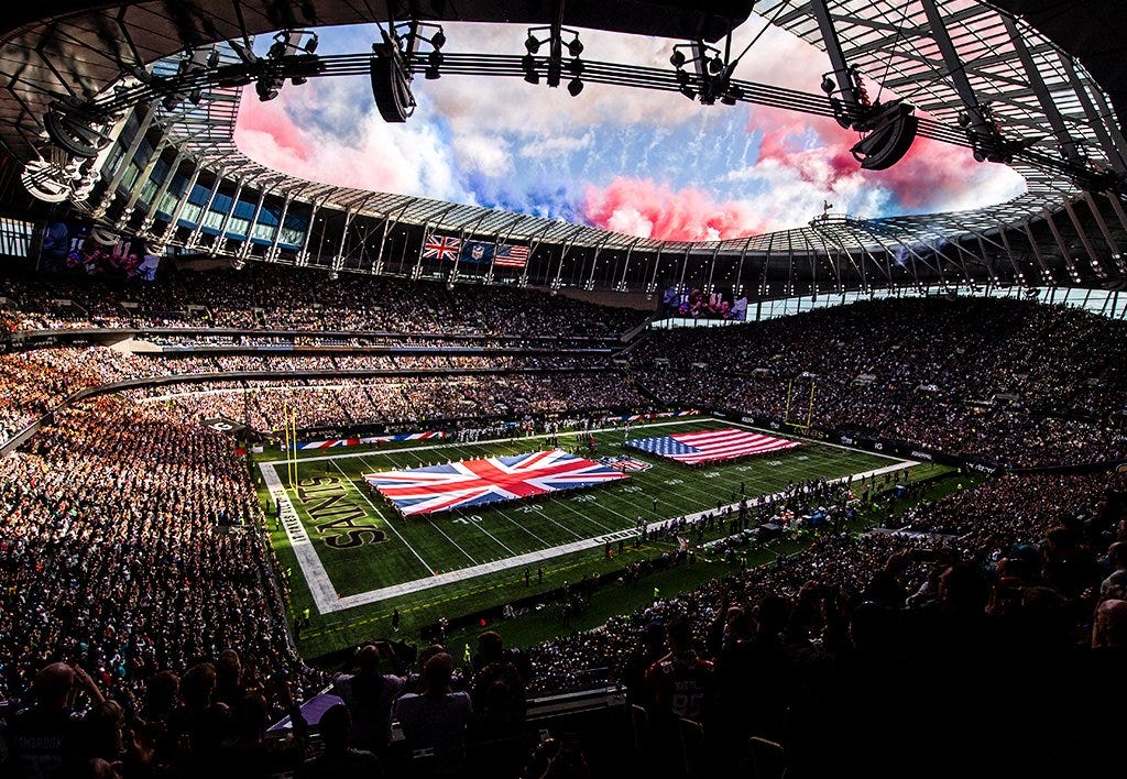 B/R Football on X: "Tottenham Hotspur stadium is the official 'home of the  NFL in the UK' with a minimum of two games per season after Spurs expanded  their partnership with the